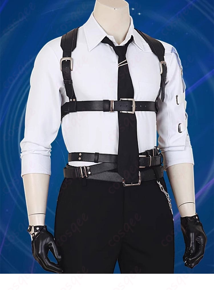 コスプレ衣装の正面装飾ディテール、シン・セイヤ・レイ・ホムラ コスプレ衣装の魅力的なデザイン