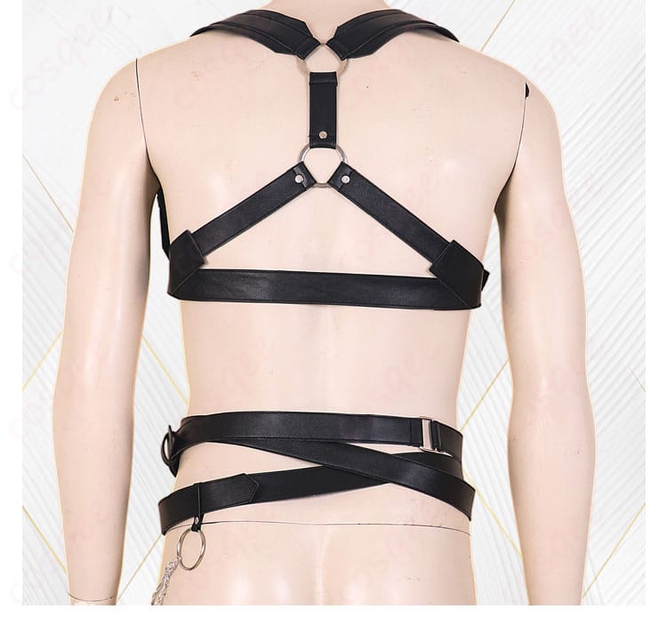 恋と深空 コスプレ衣装の腰ベルトと紐装飾背面 – 背面の腰ベルトと紐のディテール