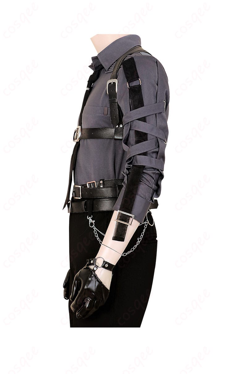 シン・セイヤ・レイ・ホムラ コスプレ衣装の左側装飾細部 – ディテールまでこだわったデザイン