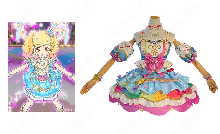 商品正面とキャラクター虹野ゆめのコスプレ衣装の合わせた画像