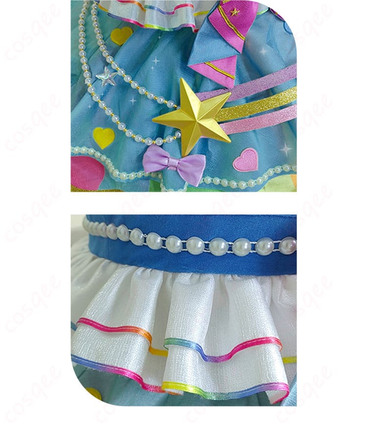 スカートの装飾ディテール:虹野ゆめコスプレ衣装のスカート部分の装飾