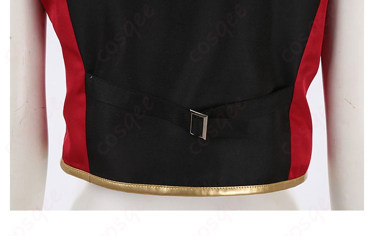 馬甲の背面装飾、コスプレ衣装のディテール