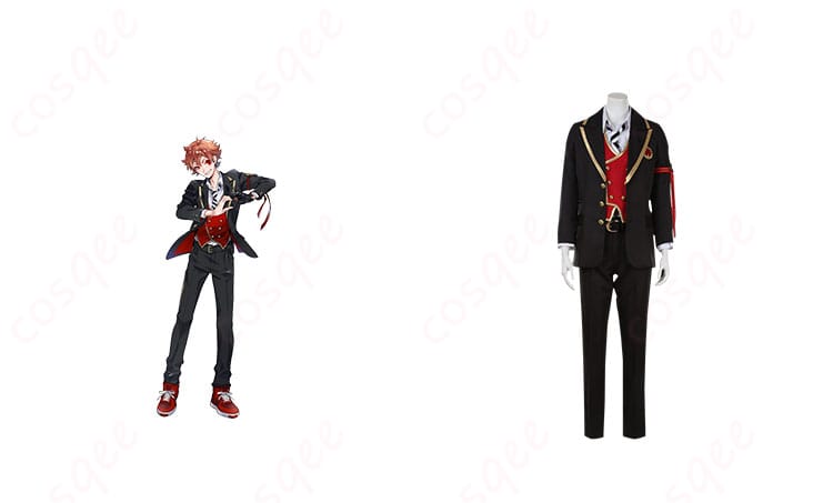 商品正面とリドル・ローズハートのキャラクターを組み合わせたコスプレ衣装の写真