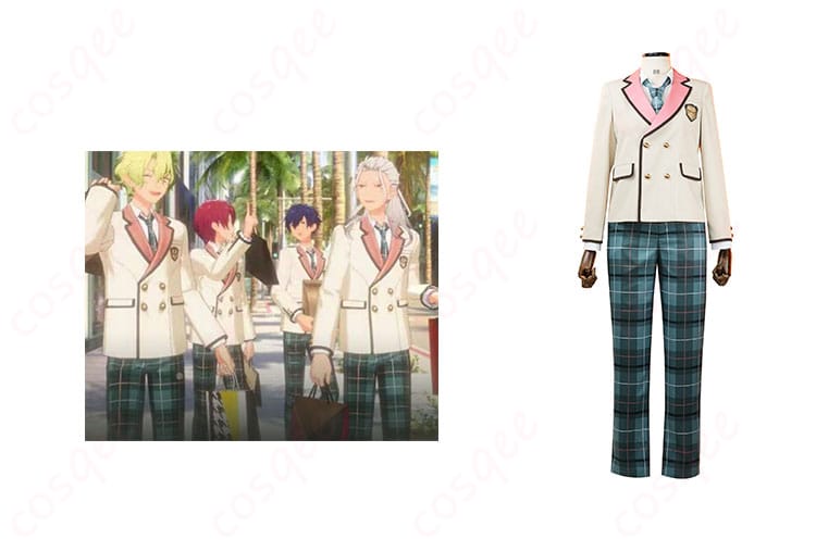 あんさんぶるスターズ!! 私立すくらんぶる学園制服 コスプレ衣装 正面とキャラクター人物の組み合わせ