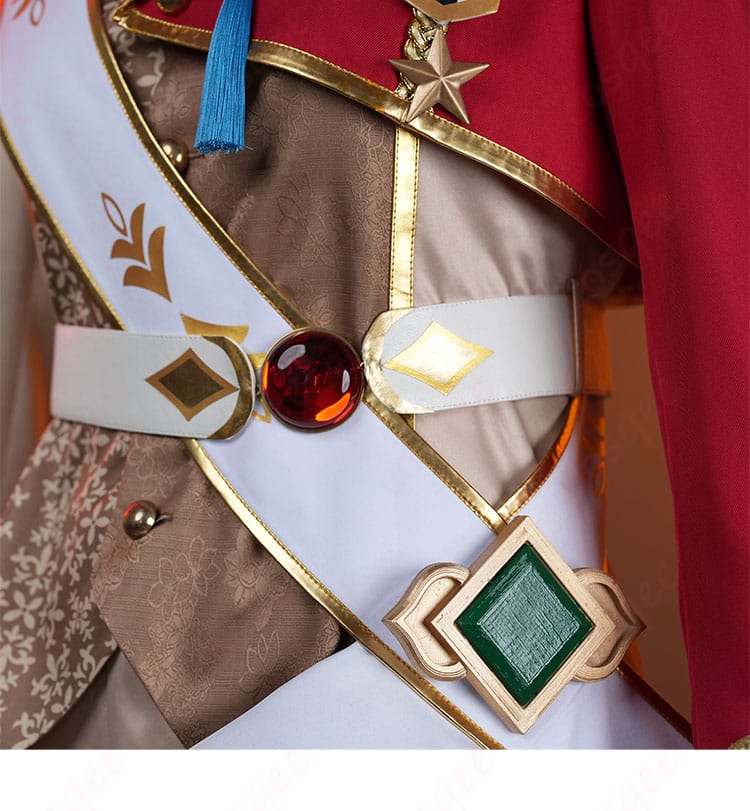 三毛縞斑 コスプレ衣装 腰のベルト装飾、細かいデザイン