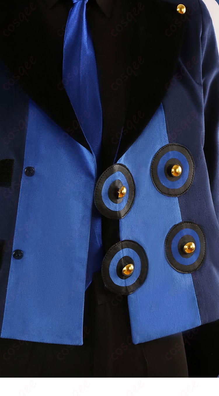 服装の襟装飾の細部 - ベルベットルーム衣装の結城理の衣襟ディテール