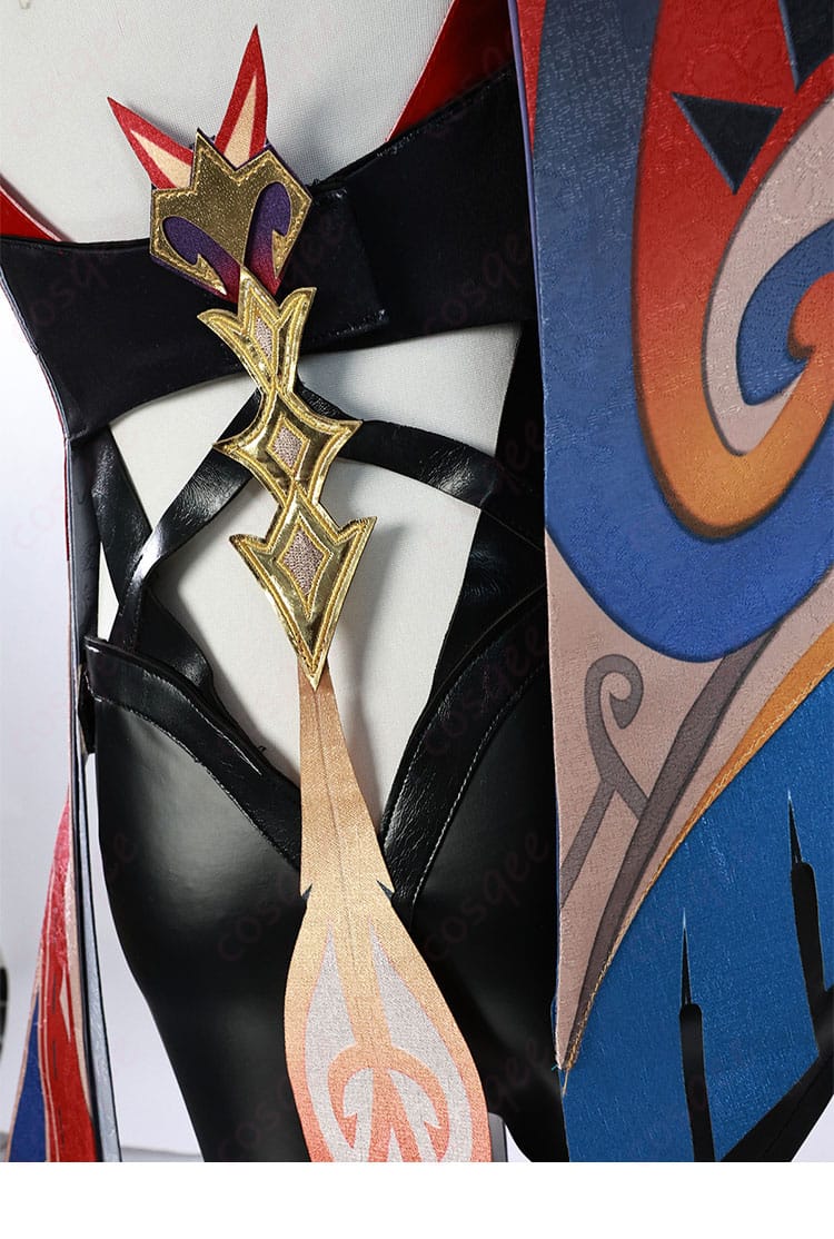 チャスカコスプレ衣装の背面装飾ディテール。後ろ姿にもこだわりを感じる。