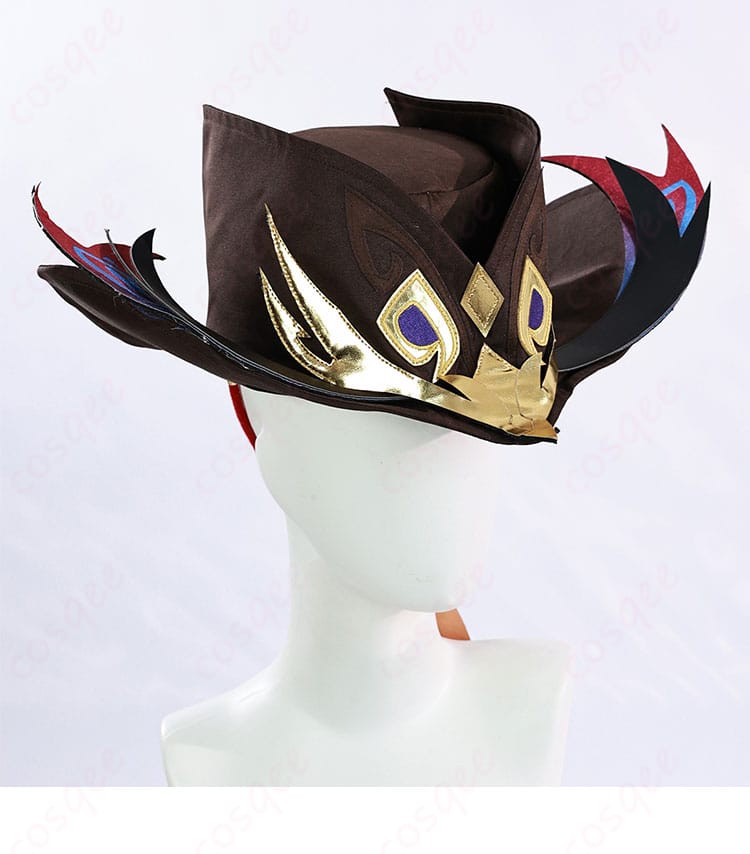 チャスカの帽子の側面画像。ユニークなデザイン。