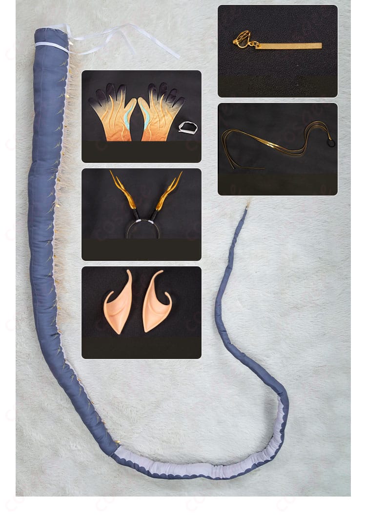 アークナイツ ジー コスプレ衣装の尾飾りとアクセサリー詳細