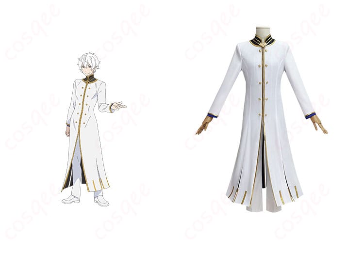 商品正面とキャラクター「レグルス・コルニアス」とのコスプレ衣装の詳細な組み合わせ画像。Re:ゼロ コスプレ衣装。