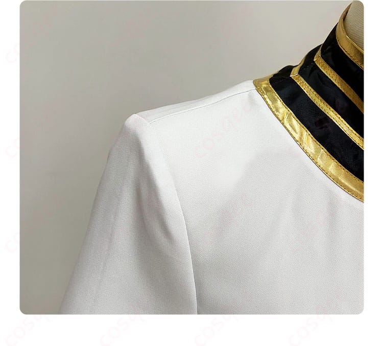 衣肩の装飾細部、レグルス・コルニアスのキャラクター性を表現した画像。