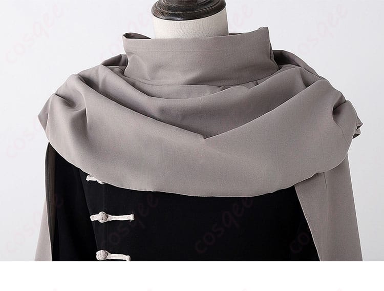 披風装飾の細部。神威の披風部分の装飾が特徴的に描かれています。