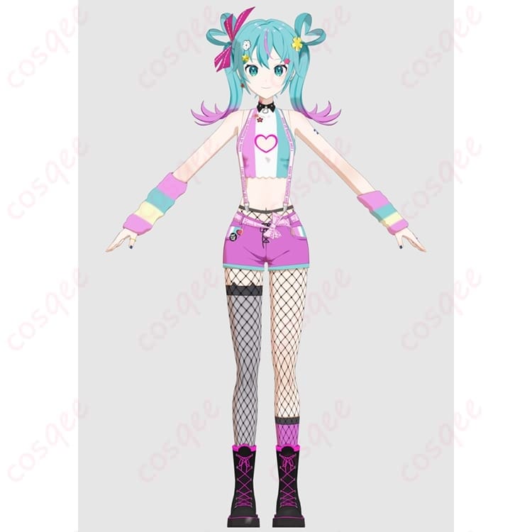 初音ミク「あいたい星人」コスプレ衣装 ポップで華やかに映えるサイズカスタム対応 - 1枚目の画像