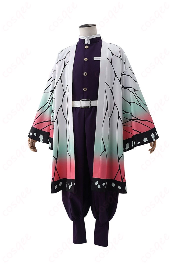 商品正面のコスプレ衣装画像|鬼滅の刃 胡蝶しのぶ コスプレ衣装 隊服 刺繍入り