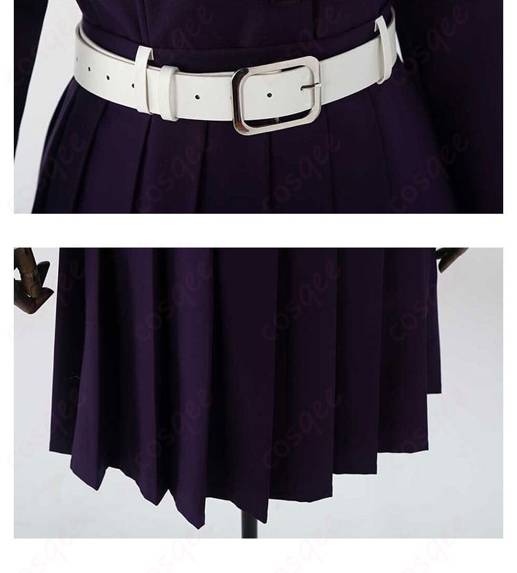 「鬼滅の刃 栗花落カナヲ コスプレ衣装」腰帯とスカートの装飾細部。美しいデザインでキャラクターの魅力を引き出します。