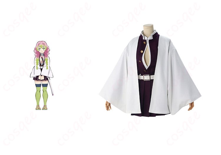 鬼滅の刃 甘露寺蜜璃 コスプレ衣装 正面イメージとキャラクターの組み合わせ
