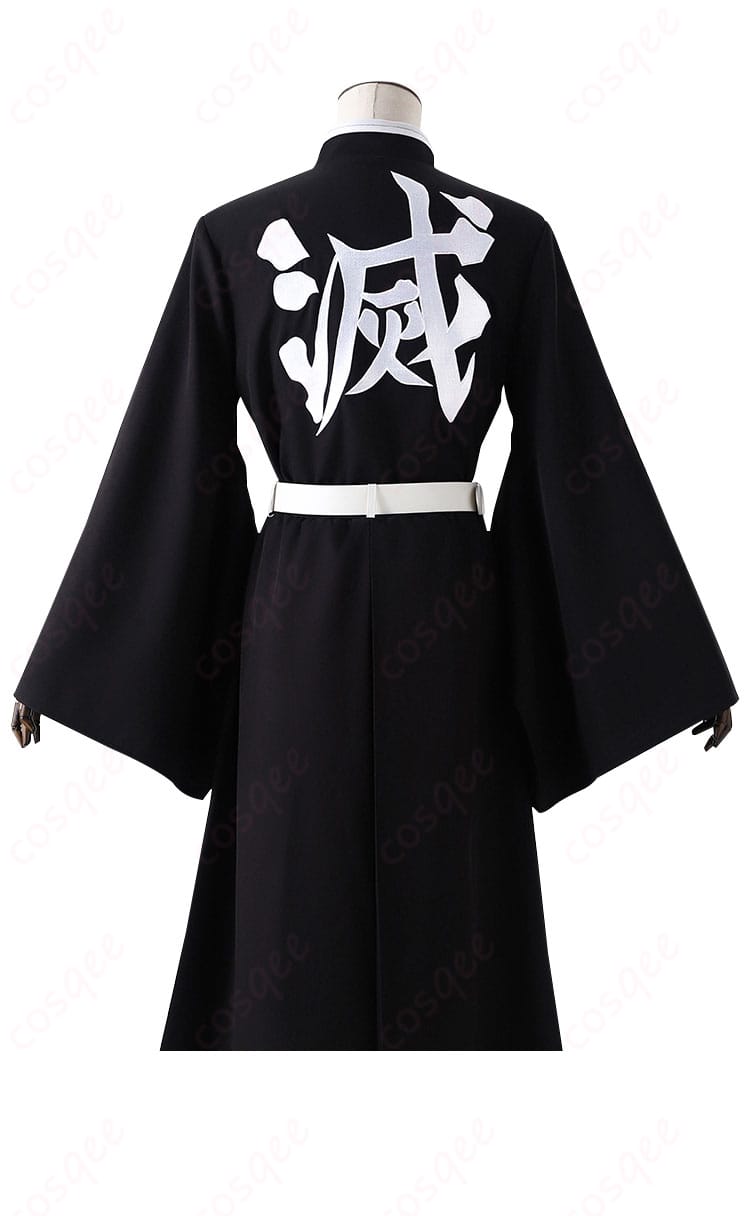 鬼滅の刃 時透無一郎 コスプレ衣装 背面画像。隊服の背面デザインと刺繍が美しく再現されています。