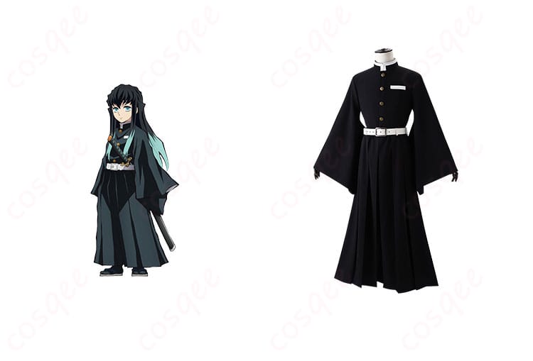 時透無一郎 コスプレ衣装 正面とキャラクターの融合画像。鬼滅の刃の世界を再現した衣装。