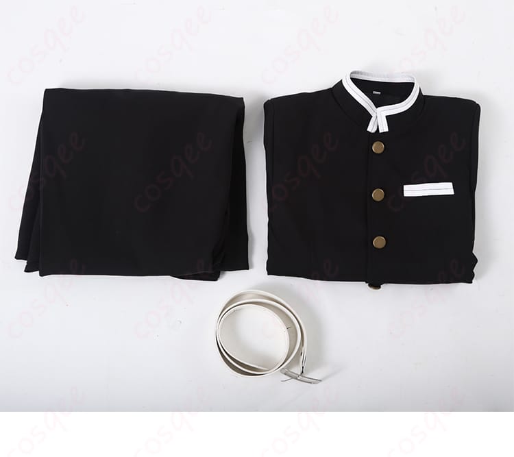 時透無一郎 コスプレ衣装のセット内容画像。上着、ズボン、ベルトの内容が表示されています。