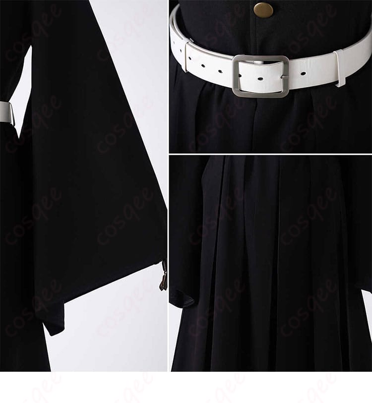 時透無一郎 コスプレ衣装の衣袖と腰帯の装飾ディテール。細やかなデザインが際立っています。