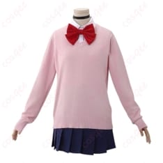 ダンダダン 綾瀬桃 学園制服コスプレ セーター中心の爽やかコーデで写真映え - 1枚目の画像（サムネイル）