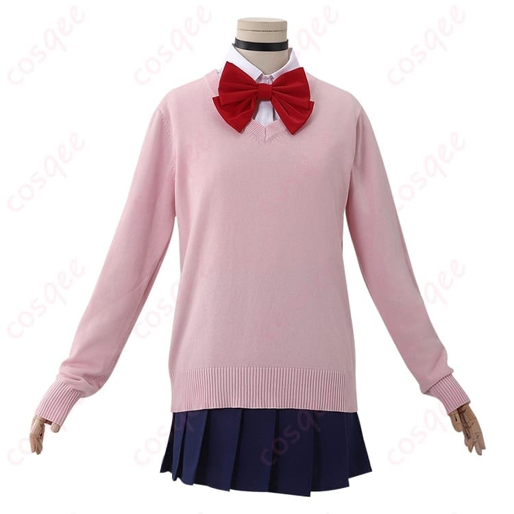ダンダダン 綾瀬桃 学園制服コスプレ セーター中心の爽やかコーデで写真映え - 2枚目の画像