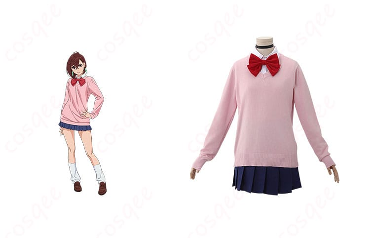 ダンダダン 綾瀬桃 コスプレ衣装の正面とキャラクターの融合画像。高再現度で、役作りにぴったり!