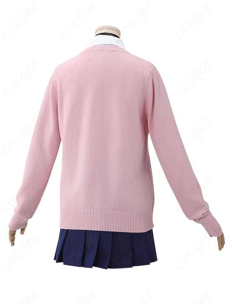 ダンダダン 綾瀬桃 コスプレ衣装の背面画像。スカートとセーターの背面デザインがしっかり見えます。