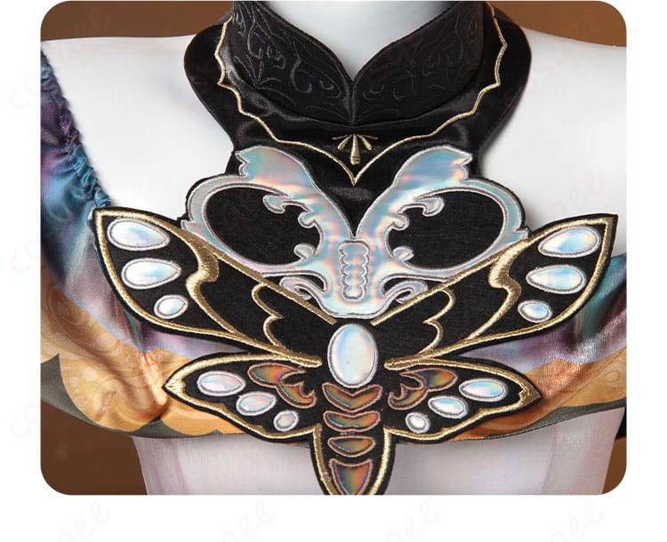 漁師(グレイス)のコスプレ衣装の胸前の装飾ディテール。細部までこだわったデザイン。