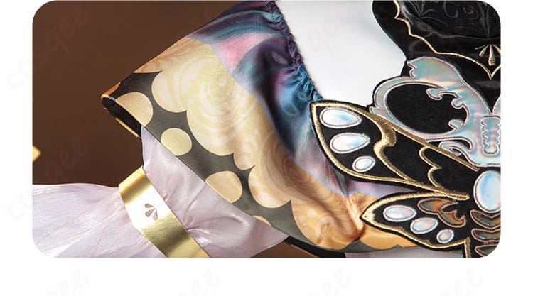 漁師(グレイス)コスプレ衣装の肩袖部分の装飾。美しい刺繍とデザインが特徴。