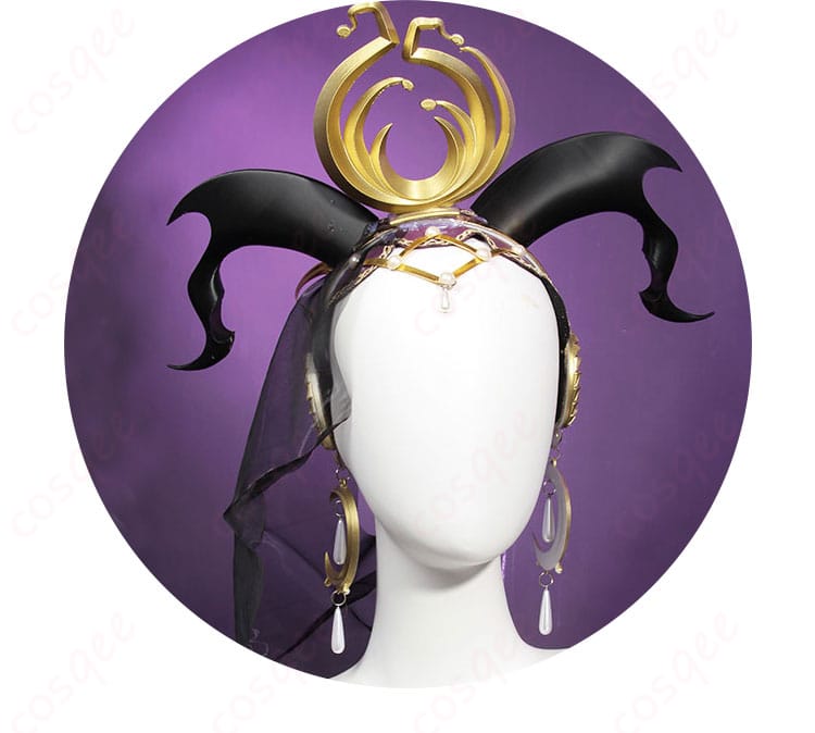 頭飾り、発飾りのディテール、祭司コスプレ衣装のアクセサリー