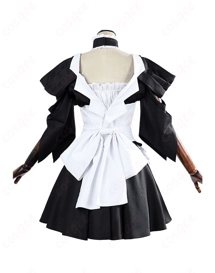 鮎沢美咲のメイド服コスプレ衣装背面デザイン