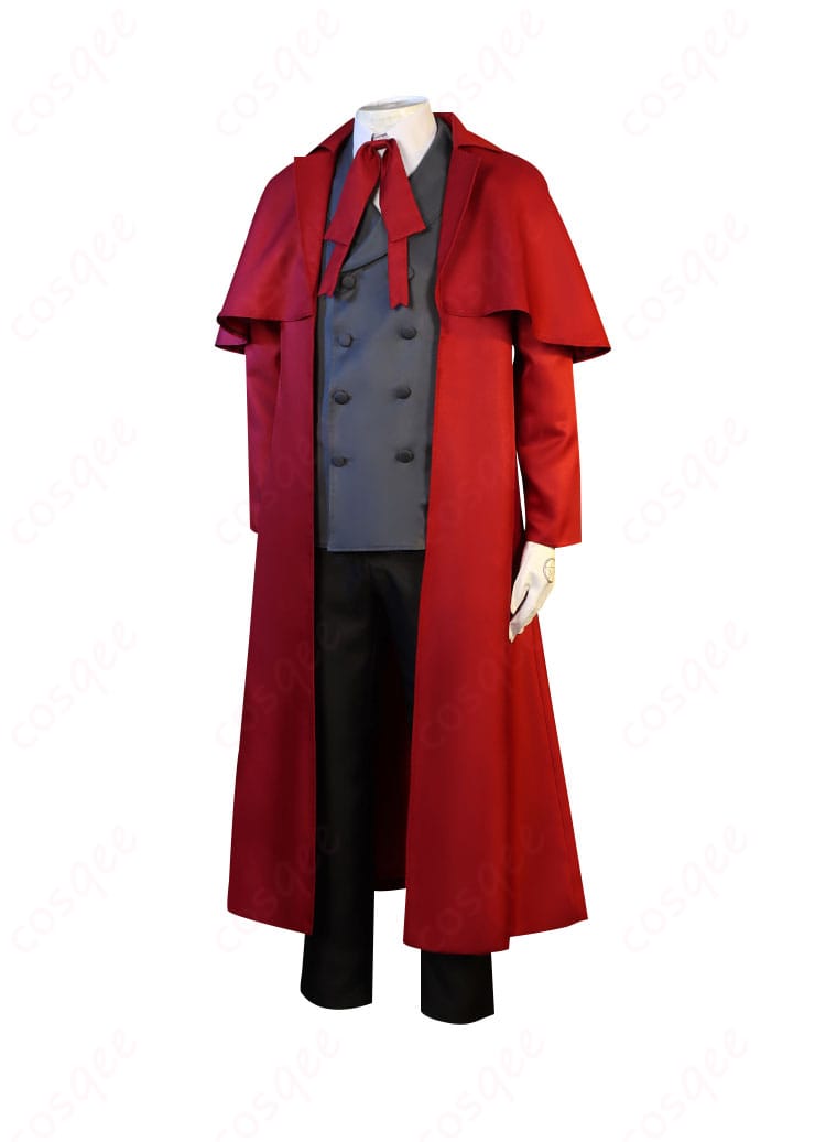 商品側面のコスプレ衣装の詳細画像。アーカードの衣装全体のシルエットが確認できます。