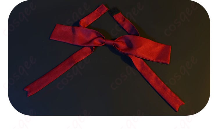 赤いリボンの細部画像。アーカードの特徴的な赤いリボンがしっかり再現されています。