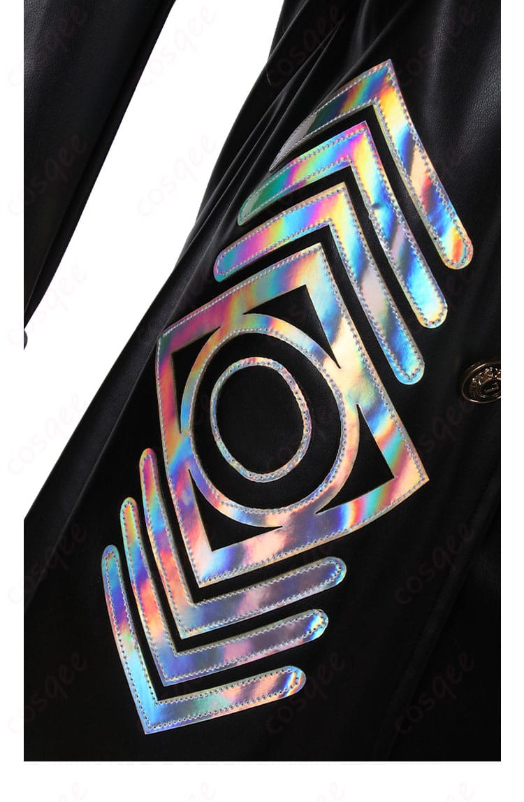 ノートン・キャンベル コスプレ衣装の外套衣襟装飾細部、襟元のディテール