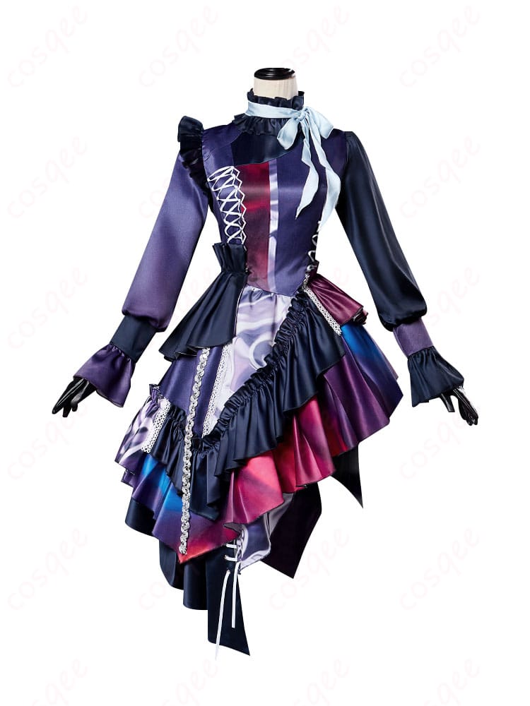 商品正面図。美しいラインとディテールが特徴の朝比奈まふゆコスプレ衣装。