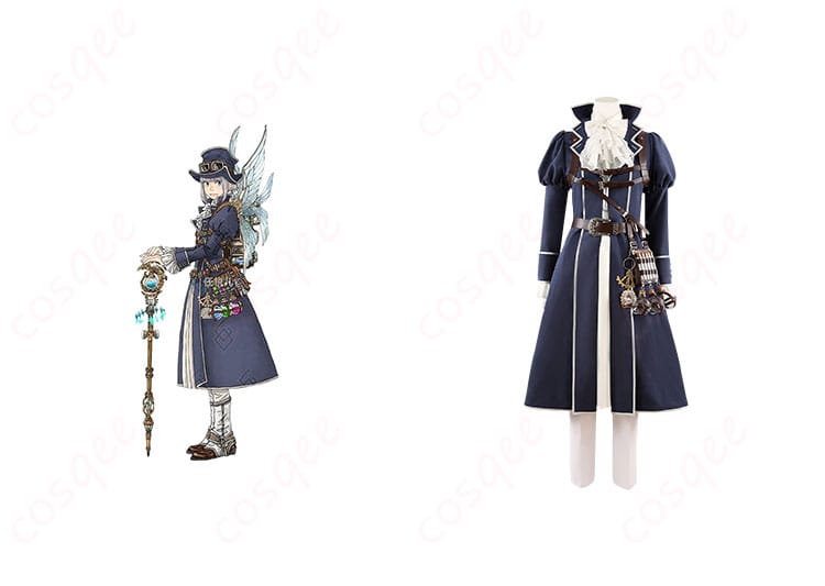 オベロン コスプレ衣装 9周年礼装 英霊博装 正面図 キャラクターと一緒に