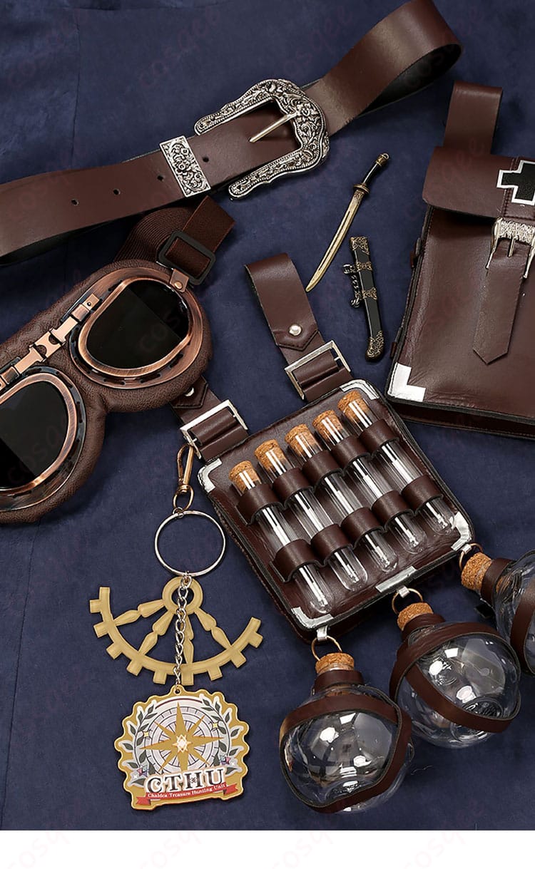 オベロン コスプレ衣装 英霊博装 配飾品の詳細(ポーチ、メガネ)