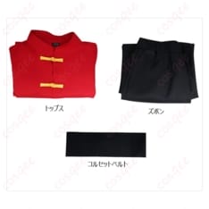 らんま1/2 早乙女乱馬の赤チャイナ風コスプレ衣装 動きやすく写真に強い仕立て - 4枚目の画像（サムネイル）