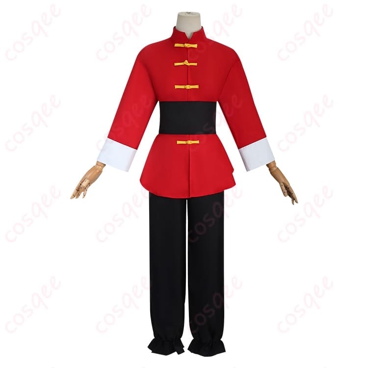 らんま1/2 早乙女乱馬の赤チャイナ風コスプレ衣装 動きやすく写真に強い仕立て - 1枚目の画像