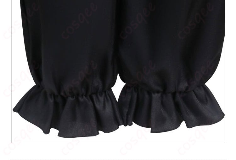 らんま1/2 早乙女乱馬 チャイナ服 コスプレ衣装のパンツ裾の装飾。細部までこだわりのあるデザイン。