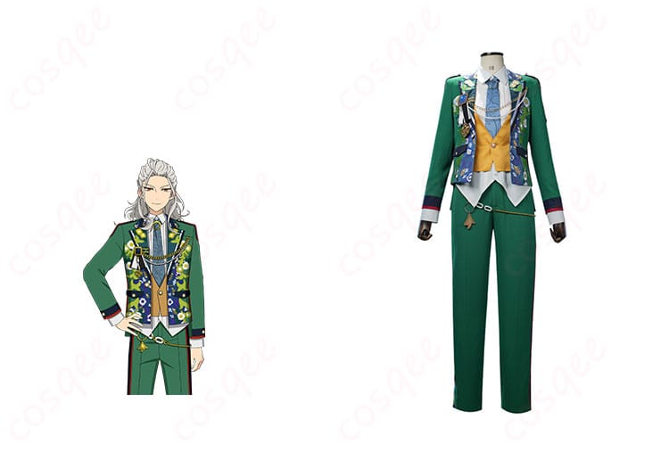 あんさんぶるスターズ!! Edenの乱凪砂・巴日和・漣ジュンコスプレ衣装の正面とキャラクターの融合画像