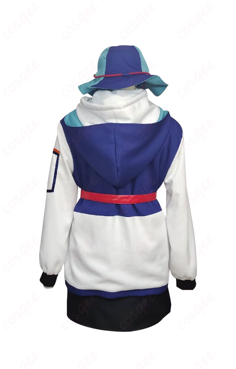 ブルーアーカイブ 各務チヒロ キャンプ衣装 コスプレ衣装 背面のディテール。コスプレ衣装の完成度の高さをご覧ください。