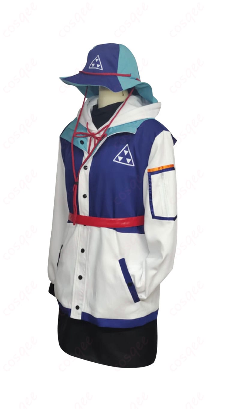 ブルーアーカイブ 各務チヒロ キャンプ衣装 コスプレ衣装 側面から見た衣装のラインとディテール。細部まで丁寧に作られたコスプレ衣装。