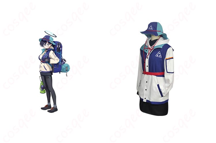 ブルーアーカイブ 各務チヒロ キャンプ衣装 コスプレ衣装 役柄と衣装を完全再現した画像。キャラクターと衣装の魅力を確認!