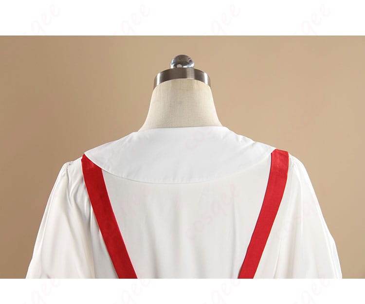 さくらももこ コスプレ衣装の背面部分のディテール。背中のリボンと装飾が美しく再現されています。