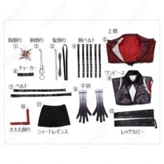 原神 アルレッキーノ 紅夜 コスプレ衣装 ダークエレガントな雰囲気で写真映えも抜群 - 6枚目の画像（サムネイル）