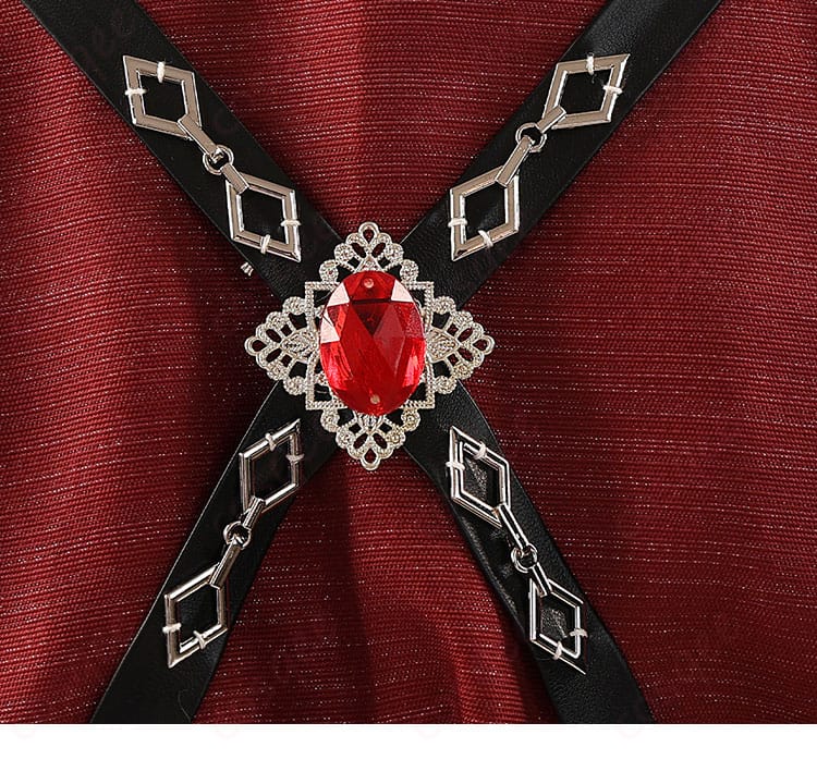 服装背面の細部 - アルレッキーノ コスプレ衣装の背面ディテール