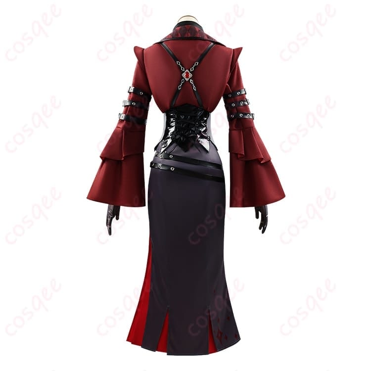 原神 アルレッキーノ 紅夜 コスプレ衣装 ダークエレガントな雰囲気で写真映えも抜群 - 3枚目の画像