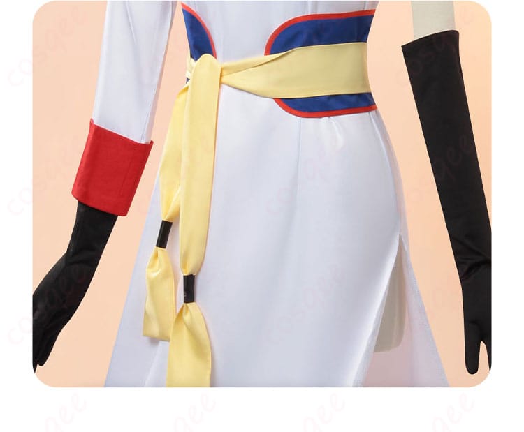 劇場版銀魂 完結編 神楽(5年後)コスプレ衣装の腰帯と腰部装飾細部。豪華なデザインがコスプレの魅力を引き立てます。